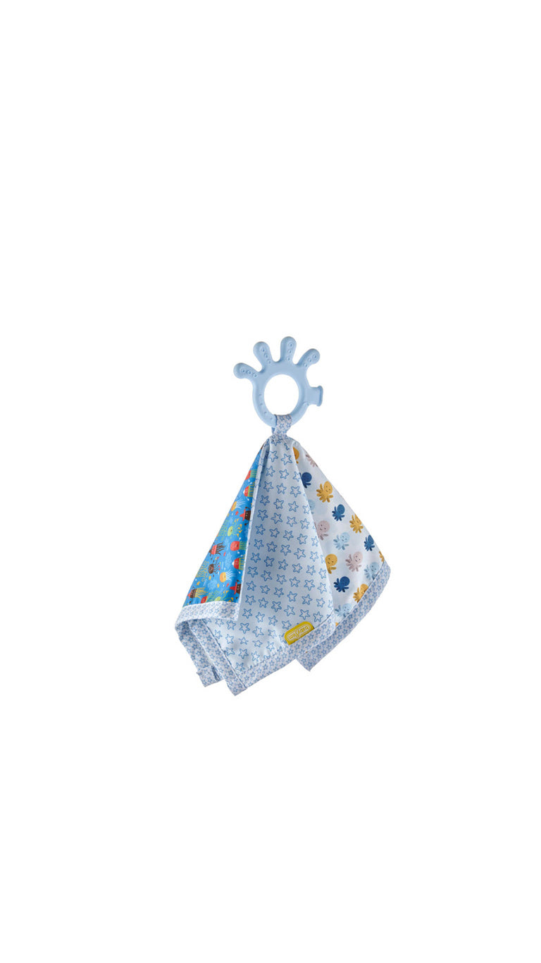 Babyjem Cloth with Teether - Blue