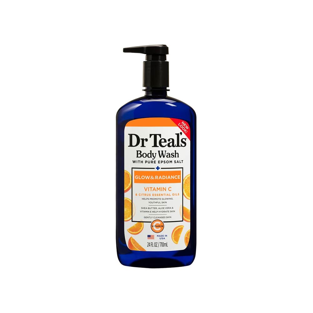 Dr Teal's Body Wash with Pure Epsom - Salt Glow & Radiance with Citrus & Vitamin C 710ml