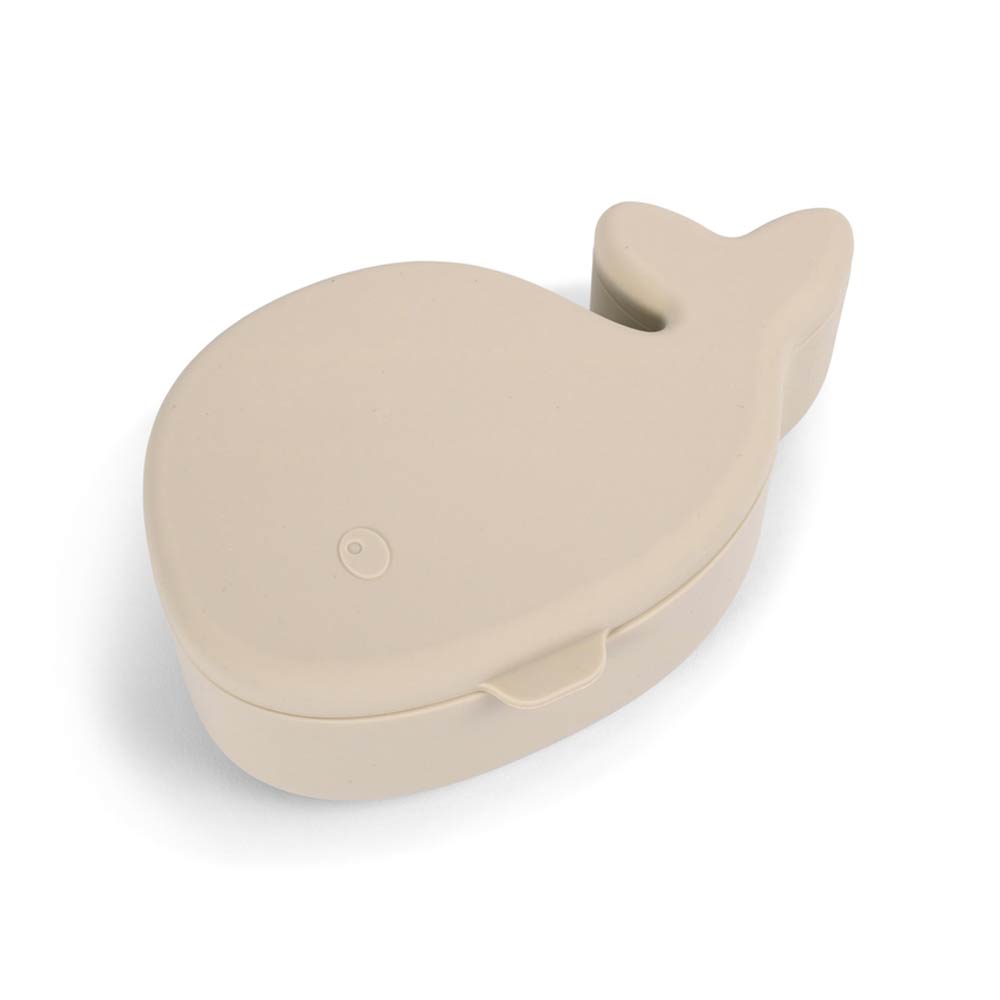 Filibabba Silicone Snack Box Whale - Toasted Almond