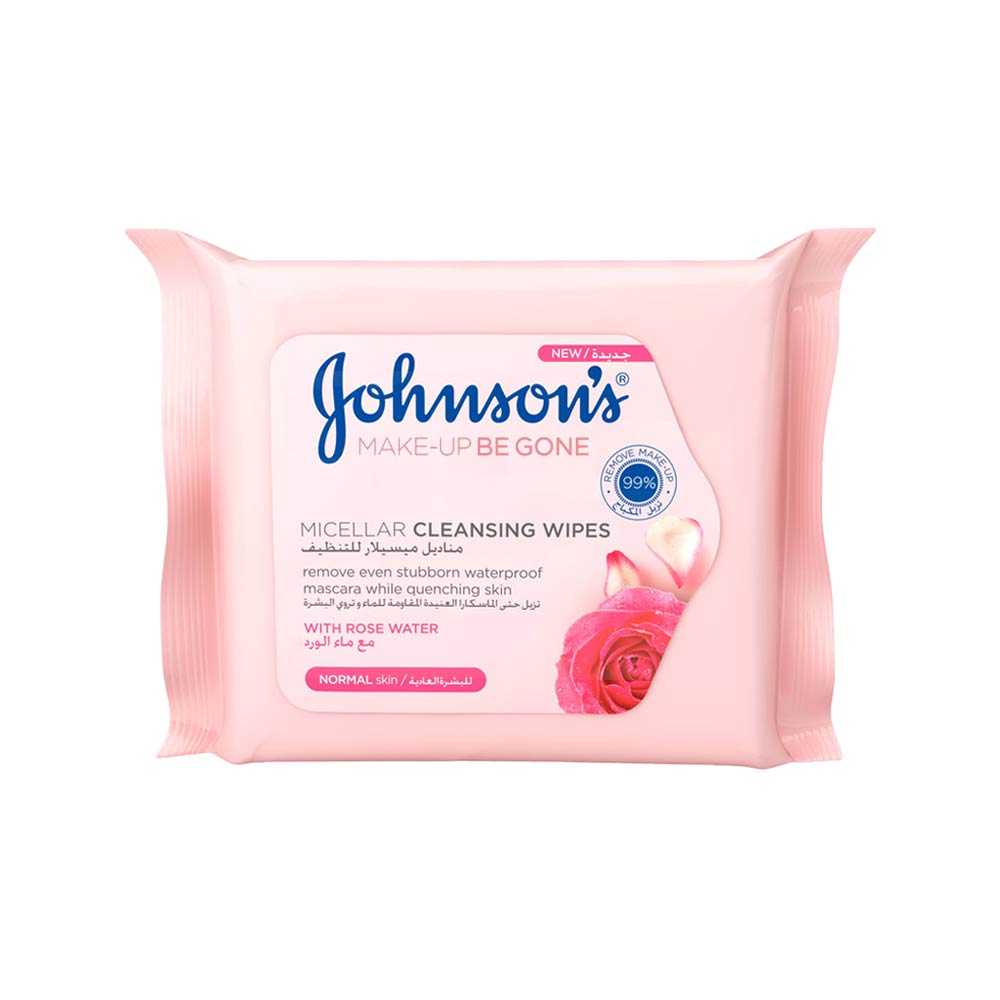 Johnson's Micellar Cleansing Wipes (with Rose Water) - 25 Wipes