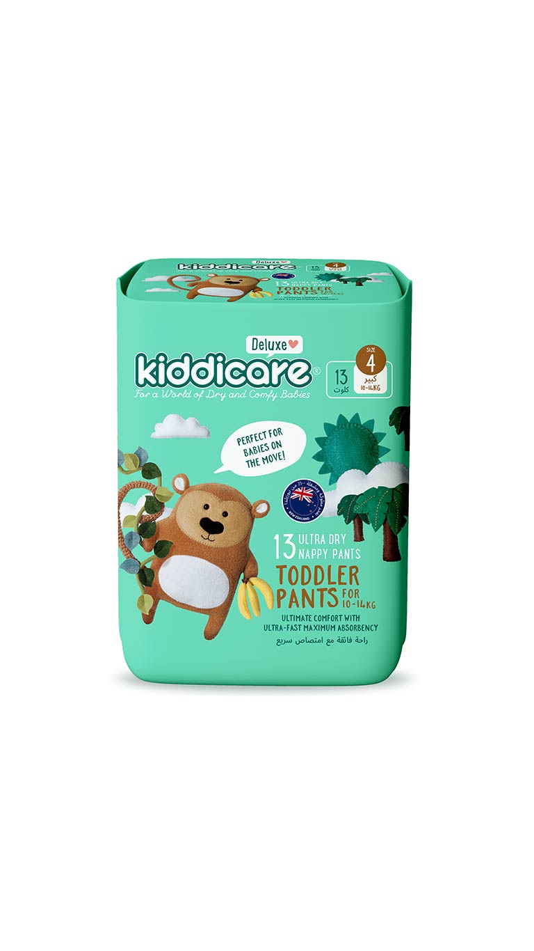 Kiddicare Size 4 (10-14kg) Toddler Ultra Dry Nappy Pants - 13 Nappy Pants