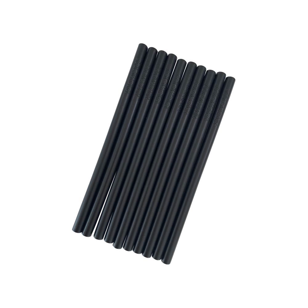 Minikoioi Flexi Straws - Bitter Black - 10 Pcs