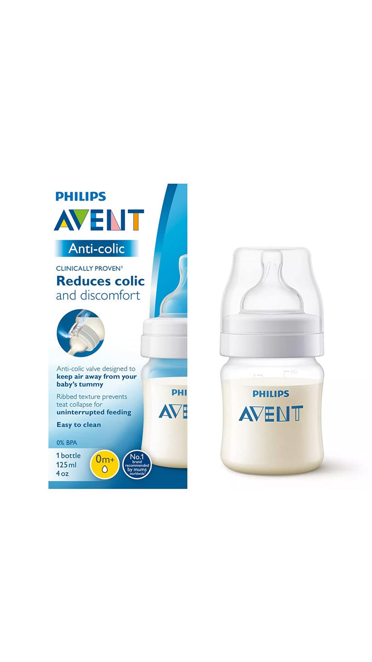 PhilipsAventAntiColicPlasticBottle125mlPackof1