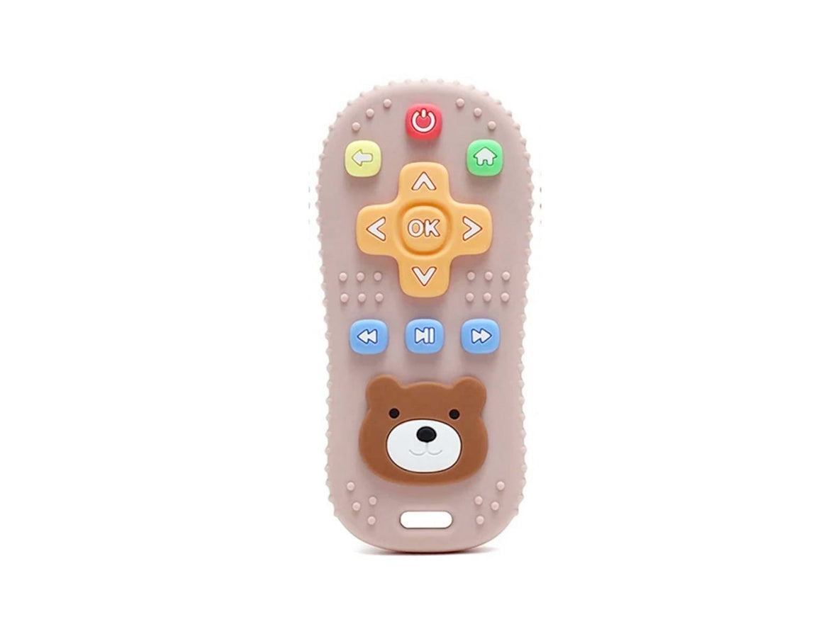 Tiny's silicone teether remote shape helps relieve pain and gum inflammation resulting from tooth growth. Made of safe and high-quality material.