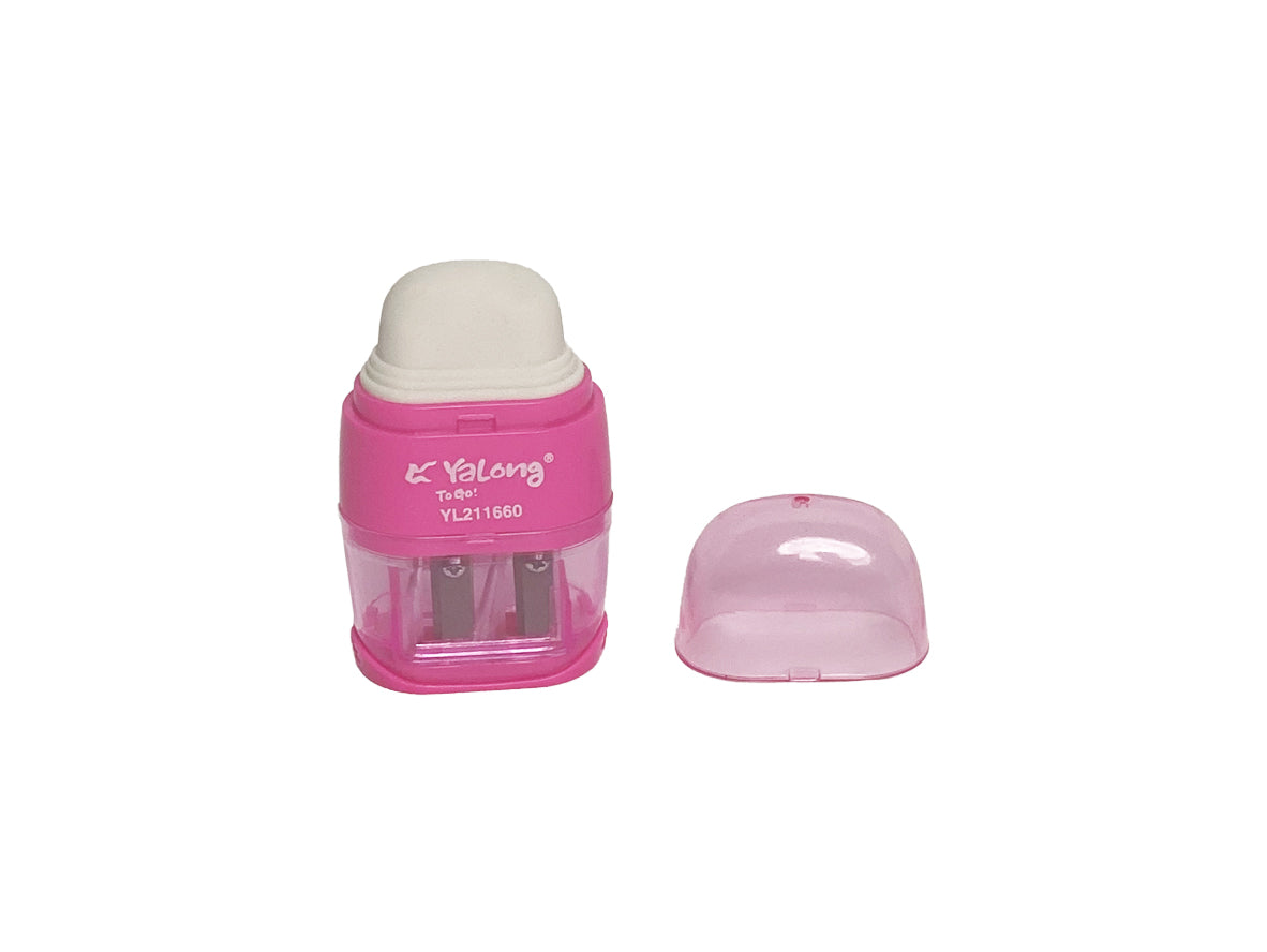 Eraser & Sharpener - Pink