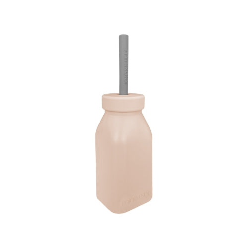 Minikoioi Bottle + Straw - Bubble Beige / Powder Gray