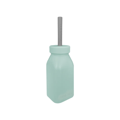 Minikoioi Bottle + Straw - River Green / Powder Gray