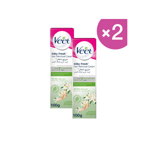 Veet Hair Removal Cream Dry Skin 100g - Pack of 2