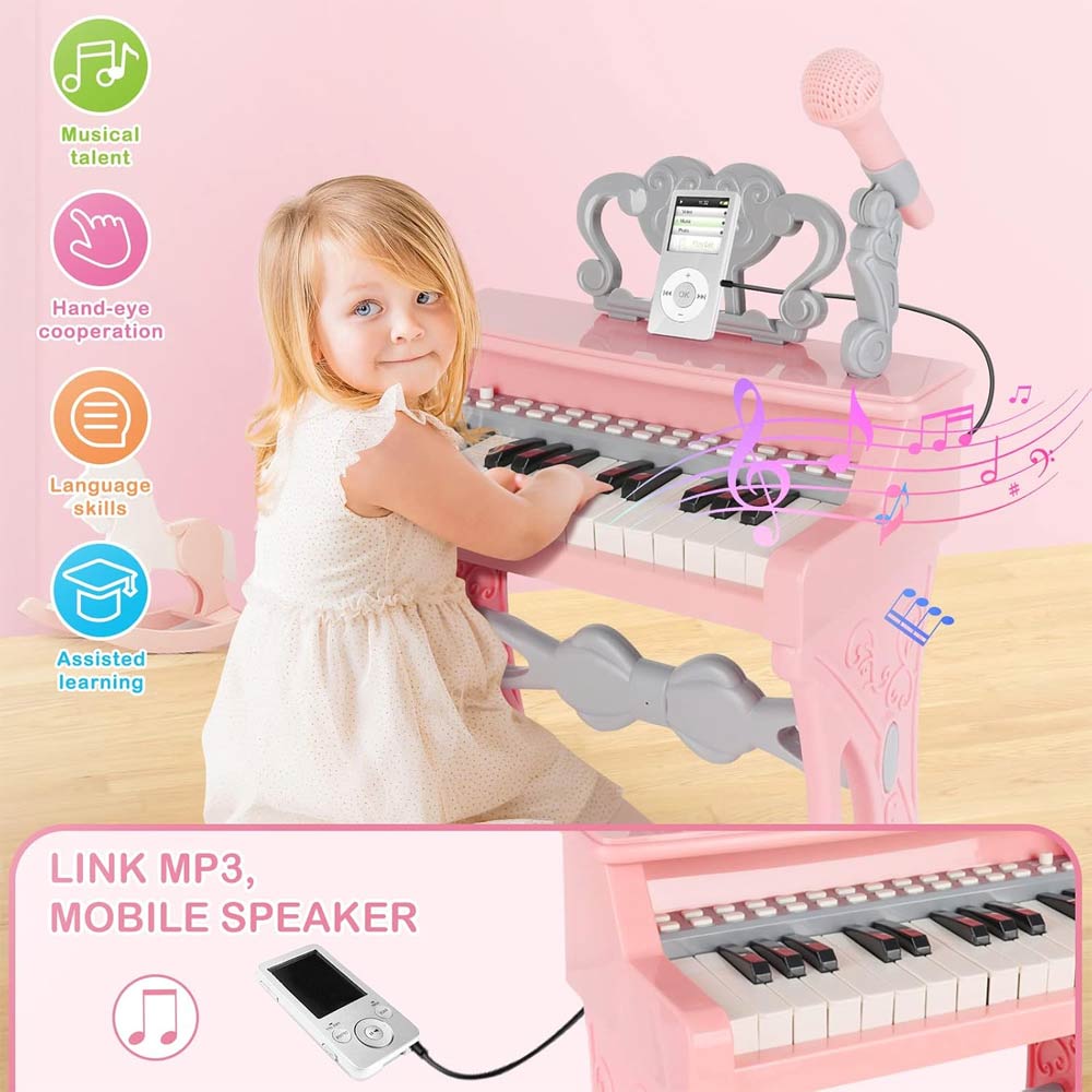 Lijin 25 Keys Electronic Piano - Pink