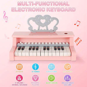 Lijin 25 Keys Electronic Piano - Pink