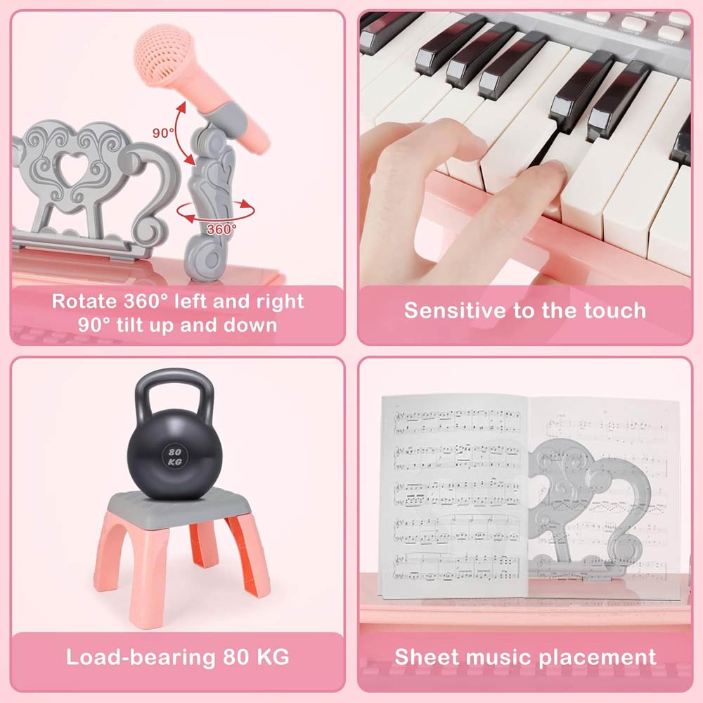 Lijin 25 Keys Electronic Piano - Pink