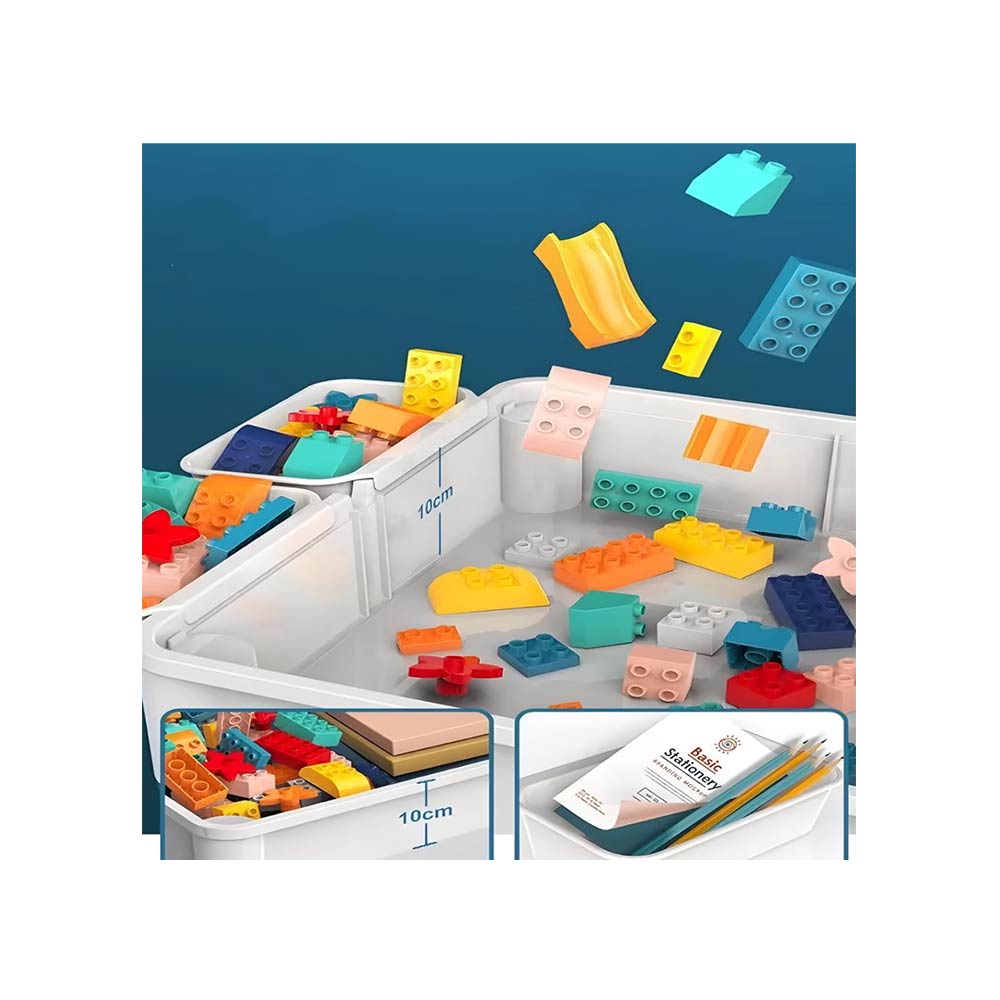 3 In 1 Building Blocks Set with Chair and Table 3 to 10Yrs 105 Bricks 4
