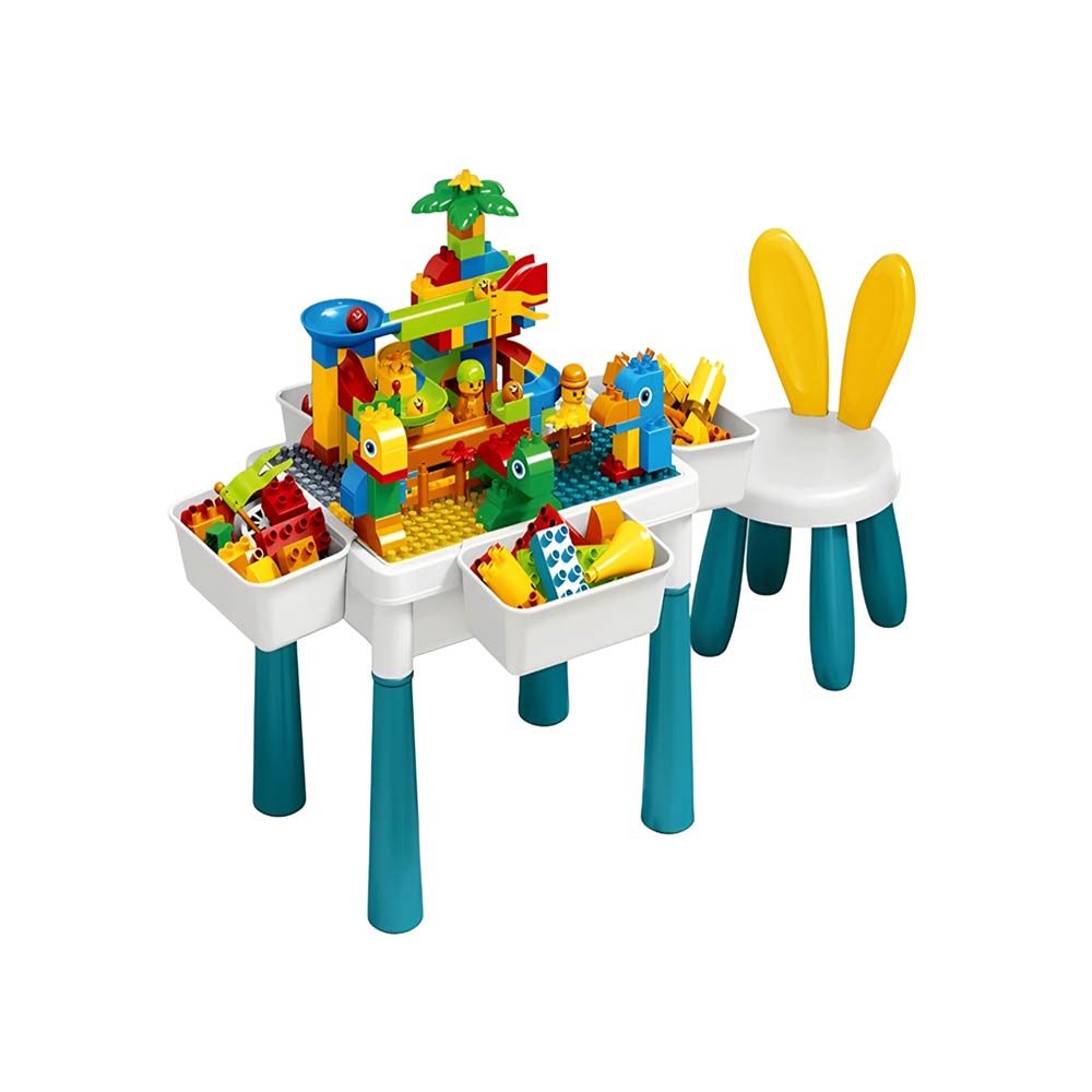 3 In 1 Building Blocks Set with Chair and Table 3 to 10Yrs 105 Bricks 7