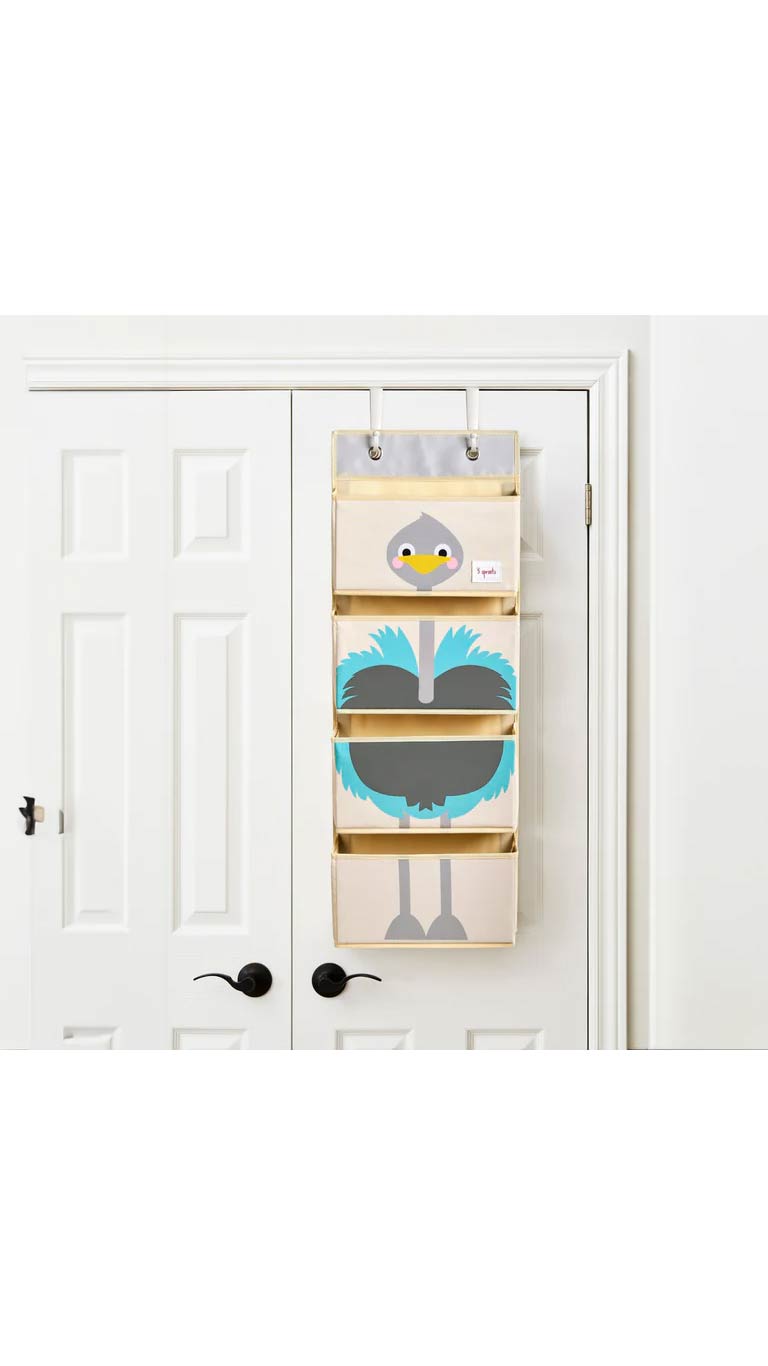 3 Sprouts Hanging Wall Organizer - Ostrich