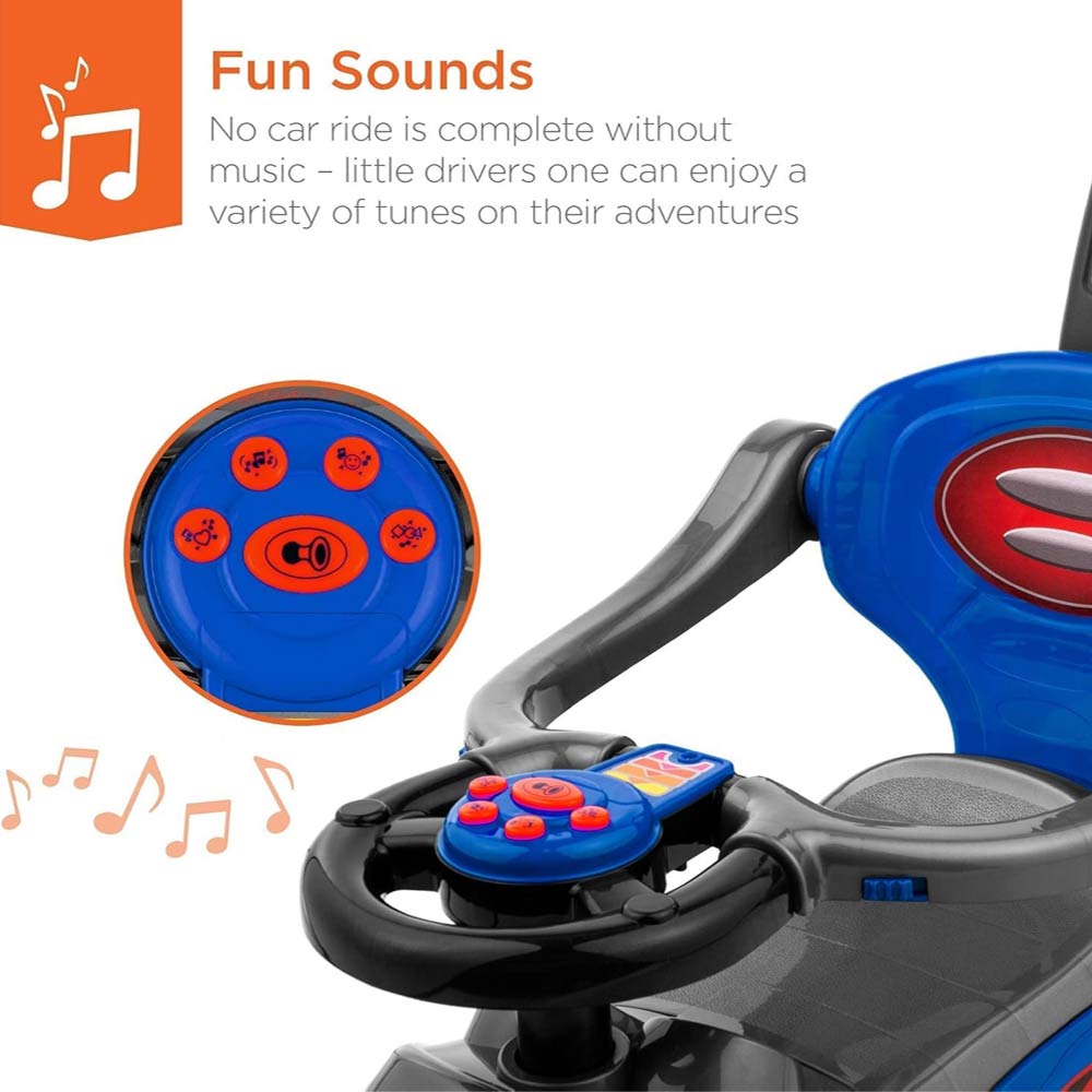 3-in-1 Baby Walker Car (18-36m) - Blue