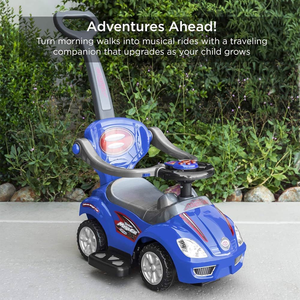 3-in-1 Baby Walker Car (18-36m) - Blue