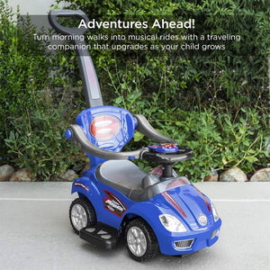 3-in-1 Baby Walker Car (18-36m) - Blue
