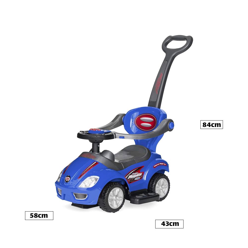 3-in-1 Baby Walker Car (18-36m) - Blue
