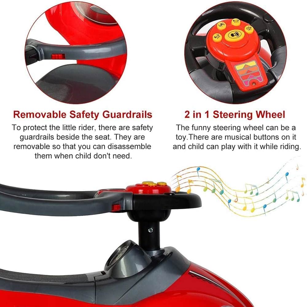 3-in-1 Baby Walker Car (18-36m) - Red
