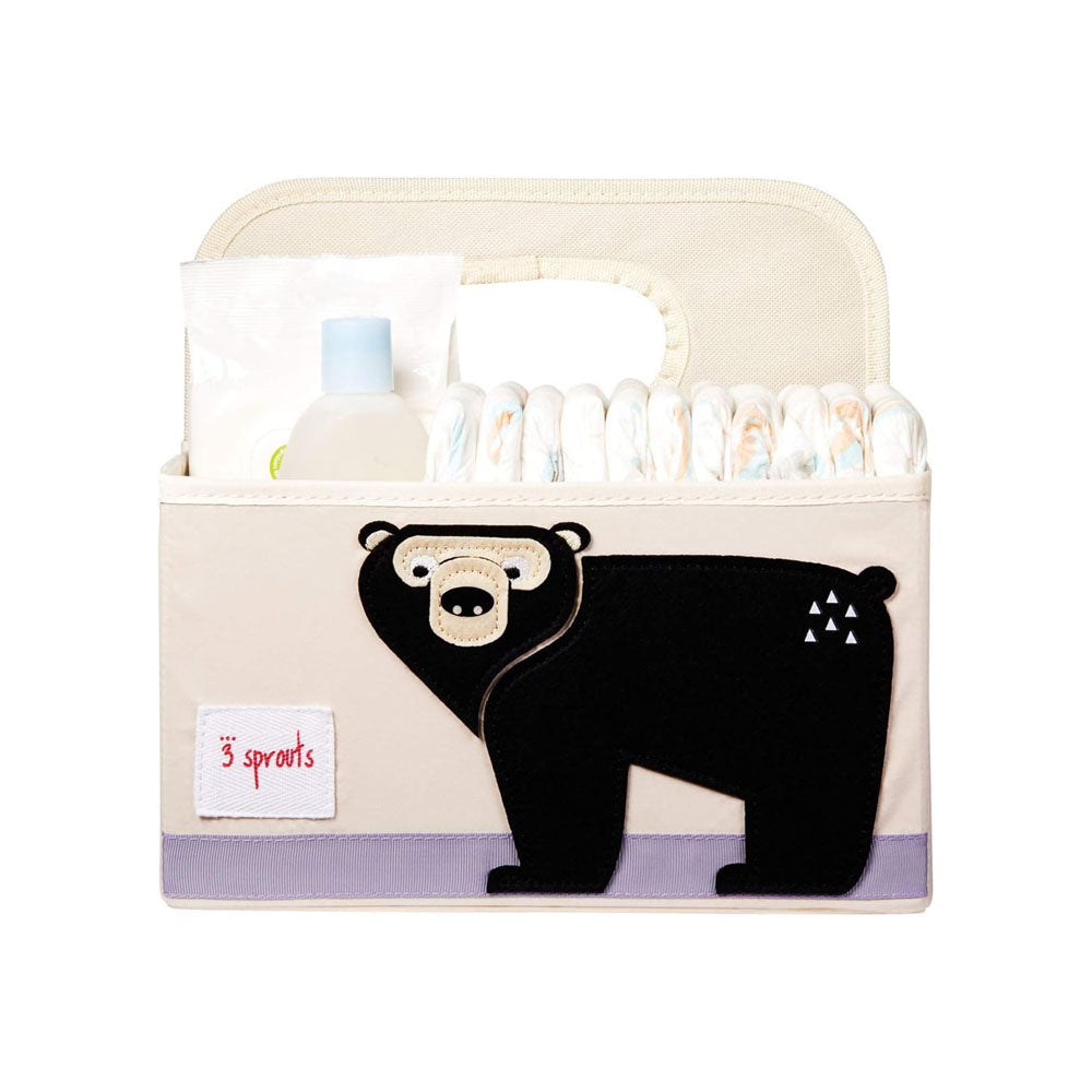 3 Sprouts Diaper Caddy Organizer  - Bear