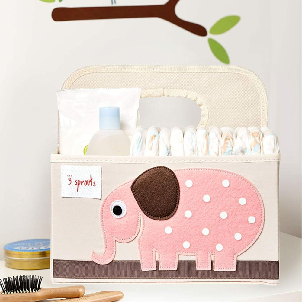 3 Sprouts Diaper Caddy Organizer  - Elephant