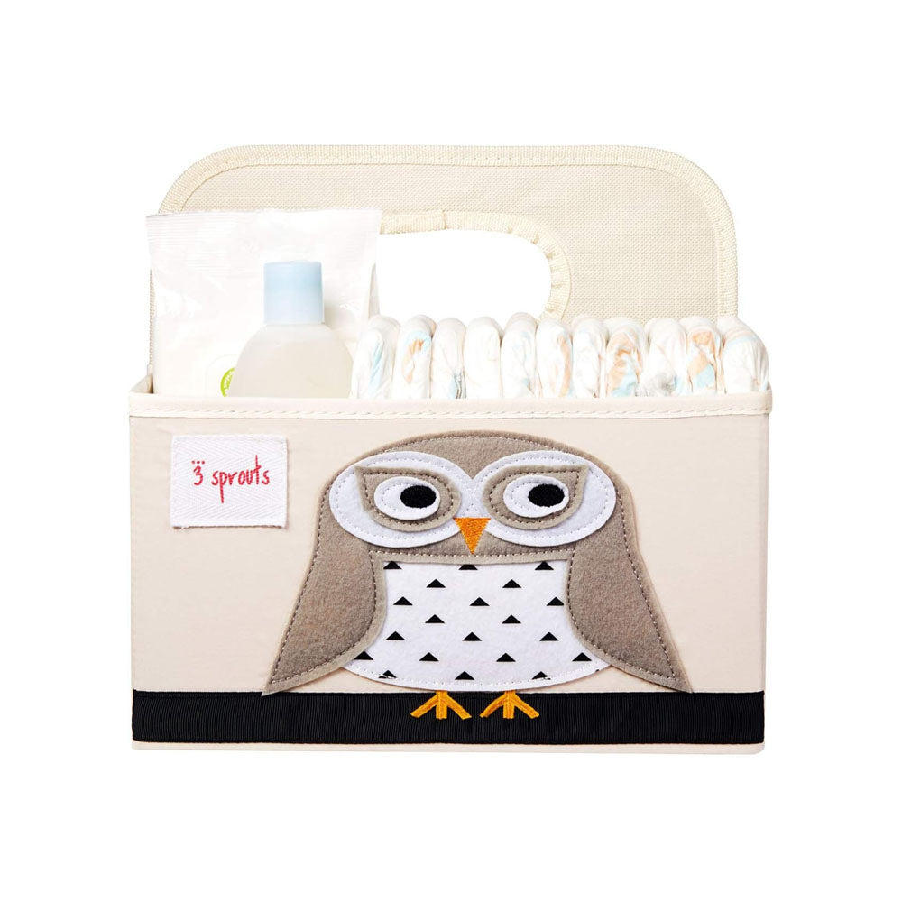3 Sprouts Diaper Caddy Organizer  - Owl