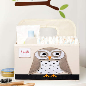 3 Sprouts Diaper Caddy Organizer  - Owl