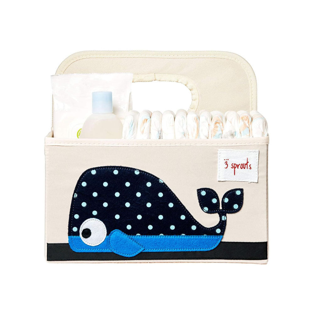 3 Sprouts Diaper Caddy Organizer  - Whale