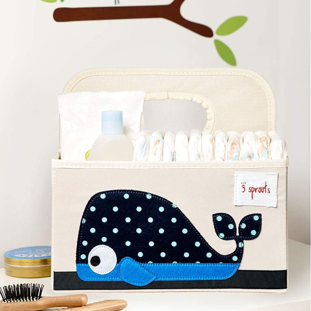 3 Sprouts Diaper Caddy Organizer  - Whale