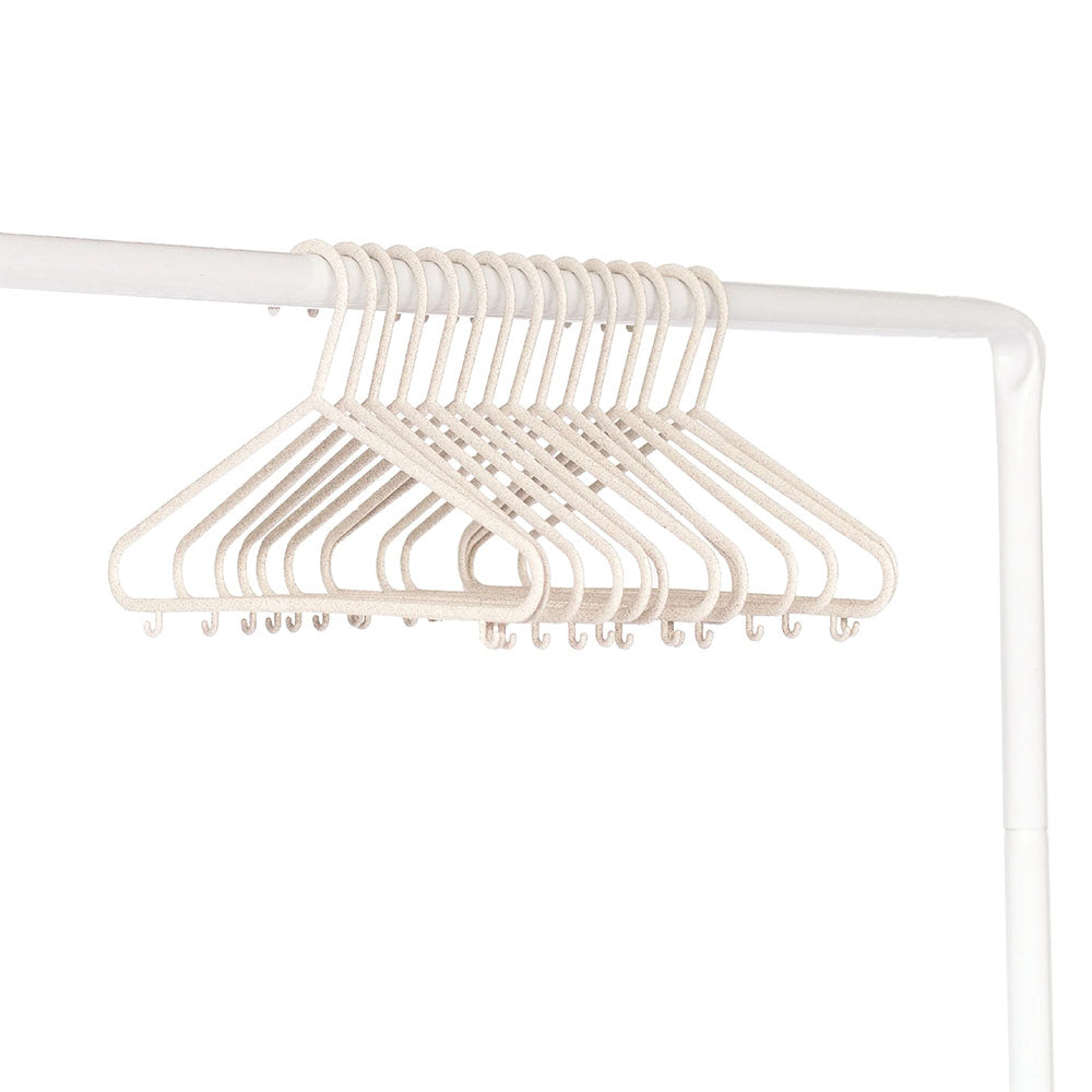 3 Sprouts Wheat Straw Hangers Set - 30 Pcs Cream