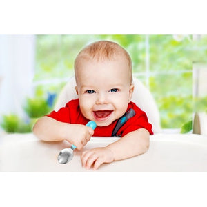 Babyjem Stainless Steel Fork & Spoon Set - Blue