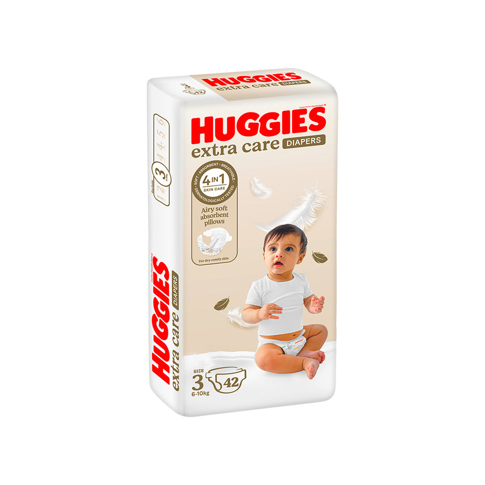 Huggies Extra Care Size 3 (4-9kg) - 42 Diapers Value Pack