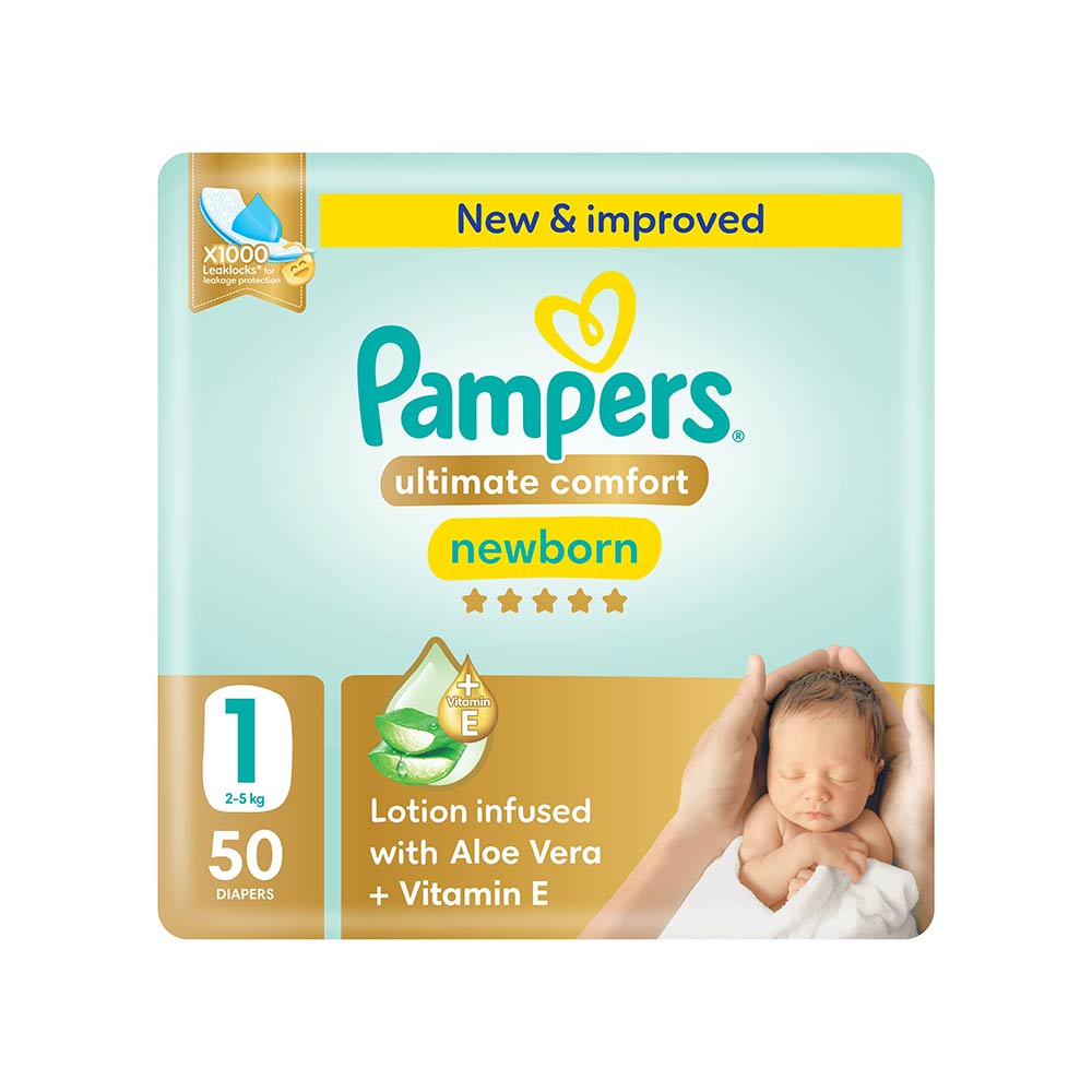 Pampers Ultimate Comfort Size 1 (2-5kg) - 50 Diapers
