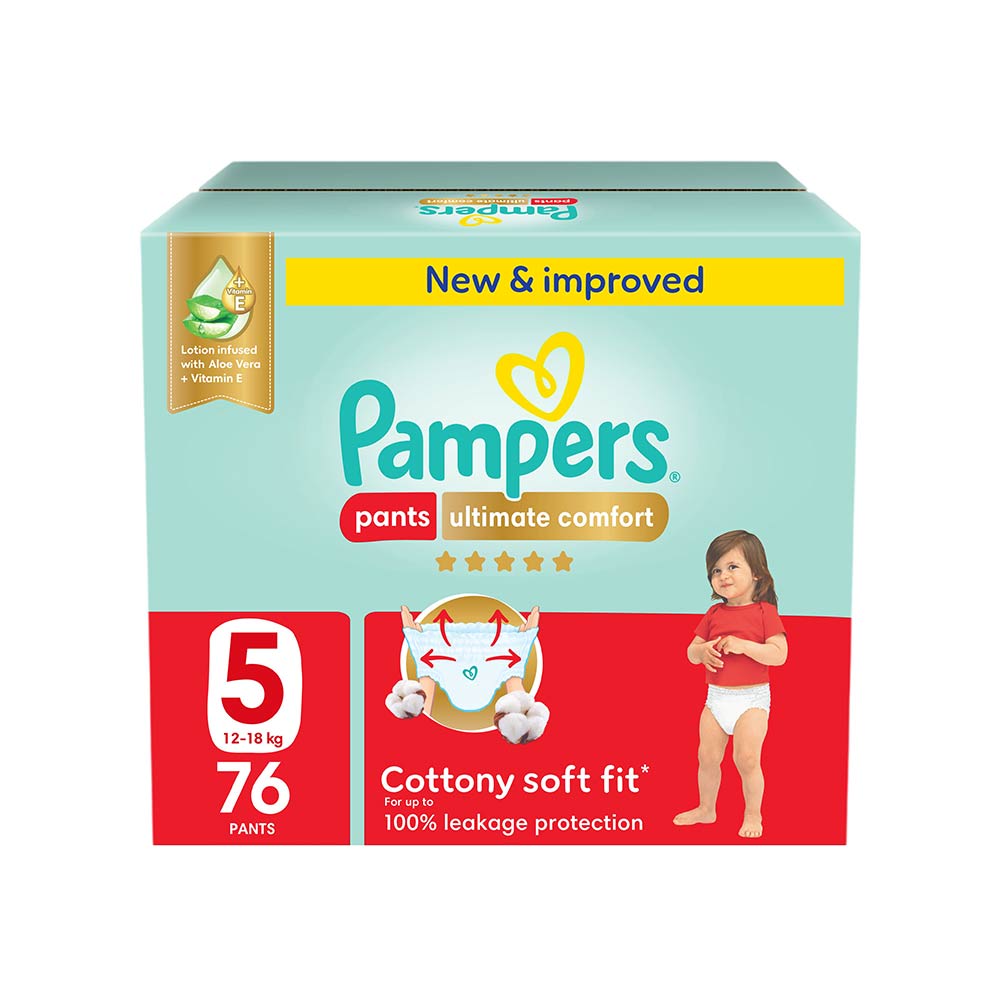 Pampers Ultimate Comfort Size 5 (12-18kg) - 76 Pants Giant Saving Box