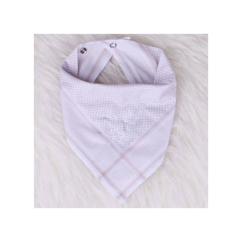 Al Jazeera Shemagh Pattern Bib For Boys - Light Brown - Free Size