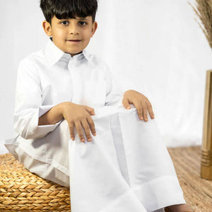 Al Jazeera Traditional Kuwaiti Collar Dishdasha - White