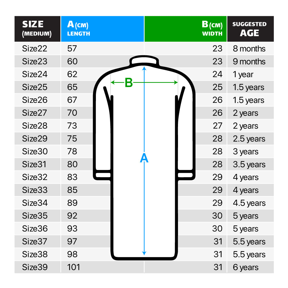 Al Safat Children's Dishdasha Size