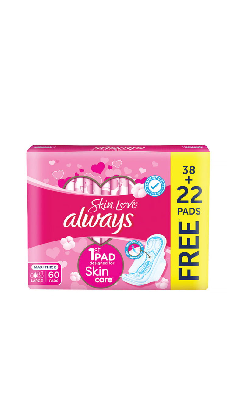 AlwaysSkinLoveMaxiThikLargePads60Pads