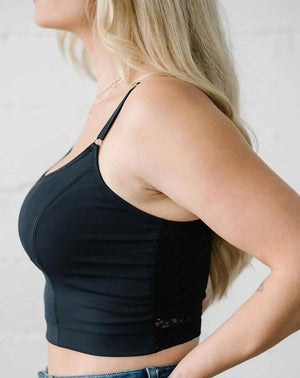 Davin & Adley Amelia Crop Nursing Bra - Black
