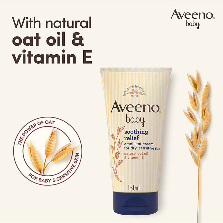 Aveeno Baby Soothing Relief Emollient Cream Unscented 150ml
