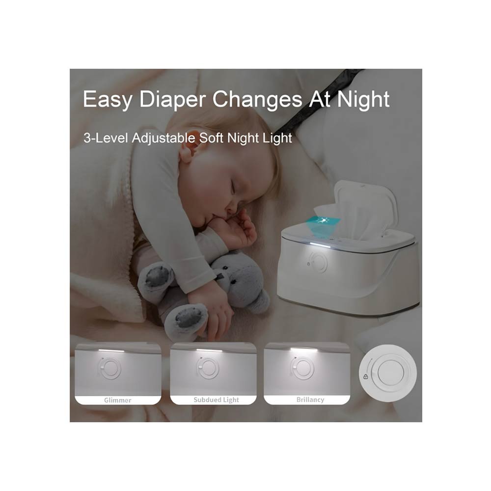 Baby Bloom Smart Wipes Warmer 3 Heat Levels  Night Light