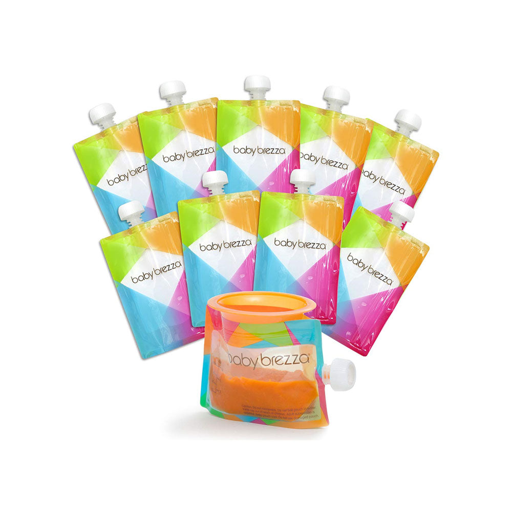 Baby Brezza Reusable Baby Food Pouch - 10 Pouches