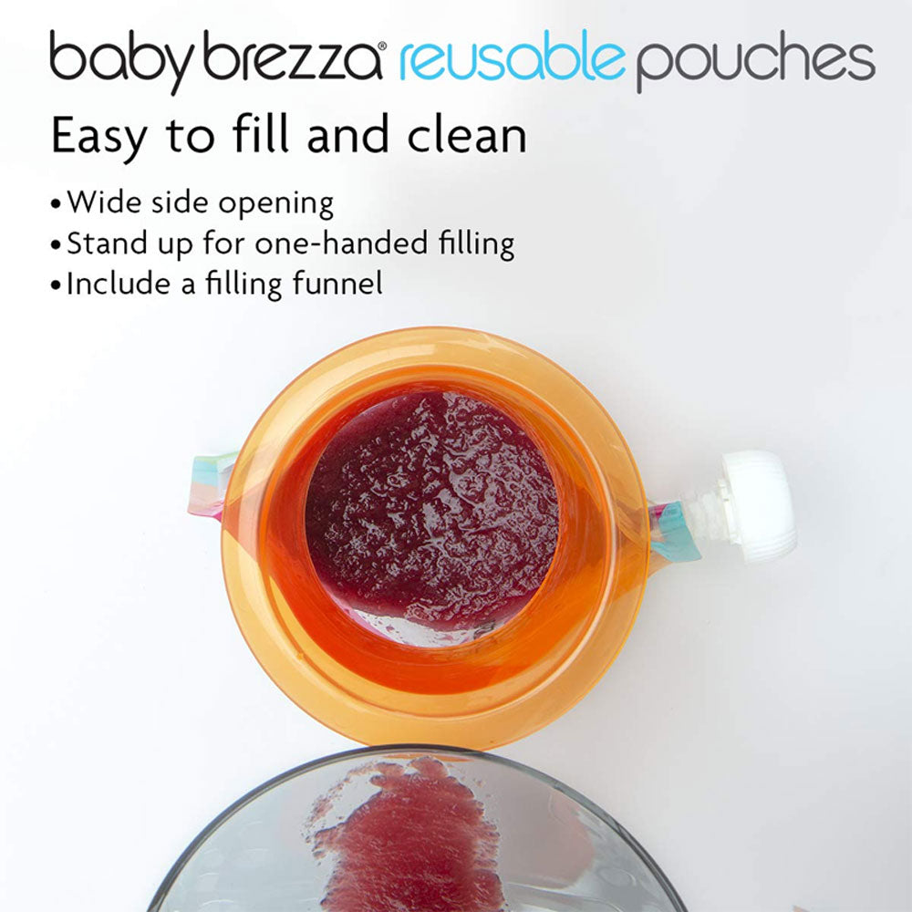 Baby Brezza Reusable Baby Food Pouch - 10 Pouches