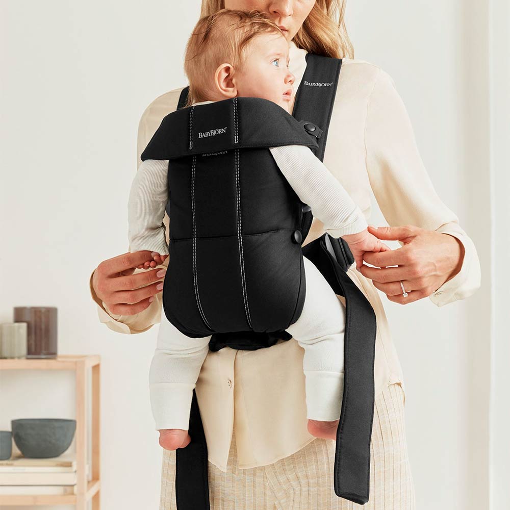 BabyBjorn Baby Carrier Mini Woven (0-12m) - Black