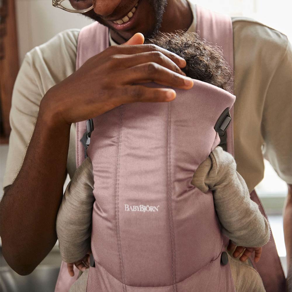 BabyBjorn Baby Carrier Mini Woven (0-12m) - Dusty Pink