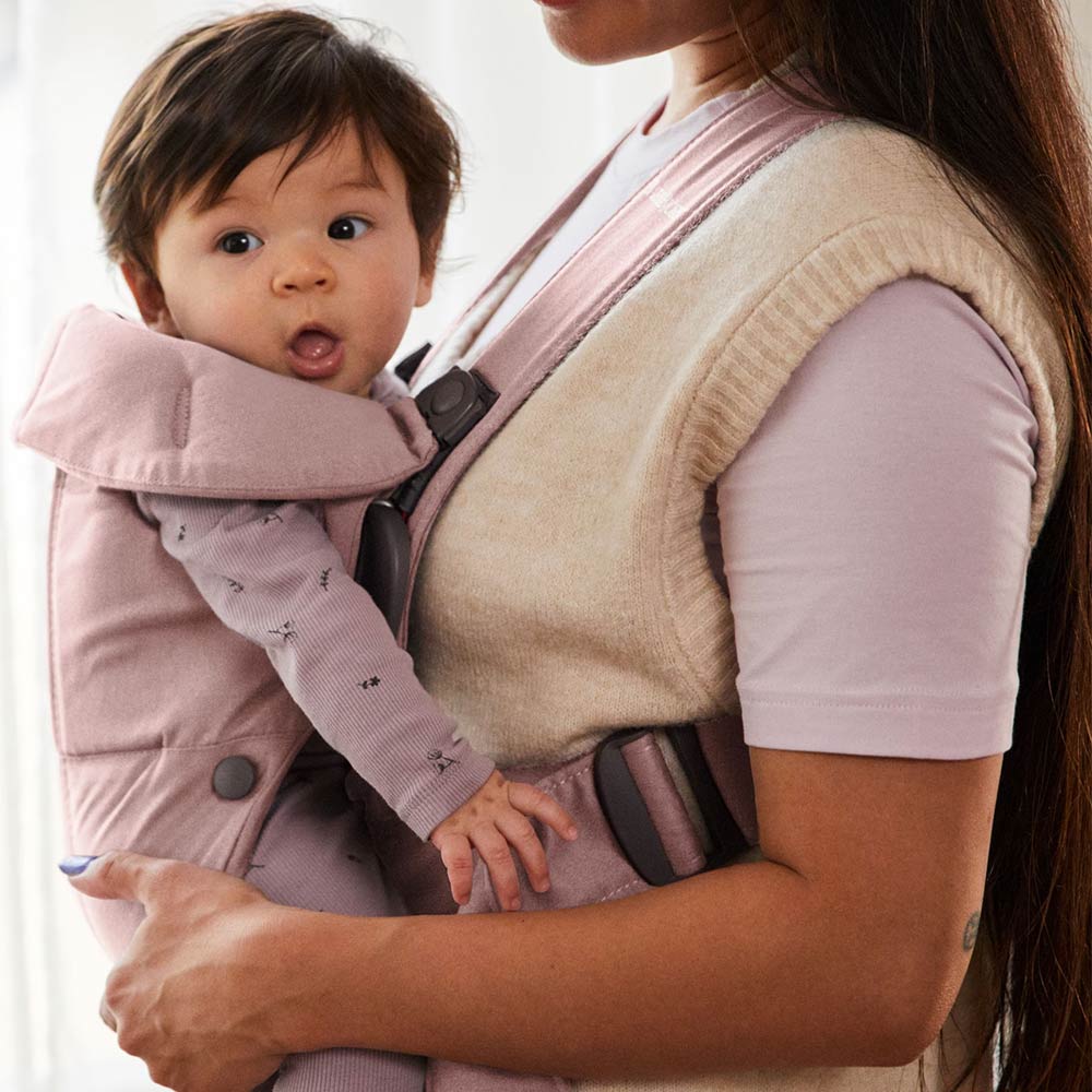 BabyBjorn Baby Carrier Mini Woven (0-12m) - Dusty Pink