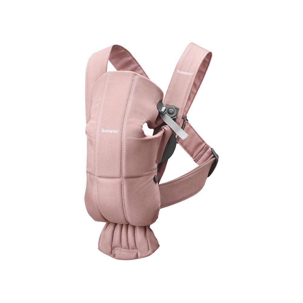 BabyBjorn Baby Carrier Mini Woven (0-12m) - Dusty Pink
