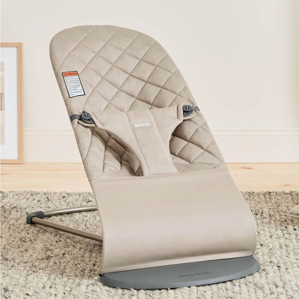 BabyBjorn Baby Bouncer Bliss Woven (0-24m) - Sand Gray