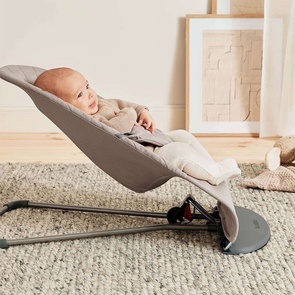 BabyBjorn Baby Bouncer Bliss Woven (0-24m) - Sand Gray