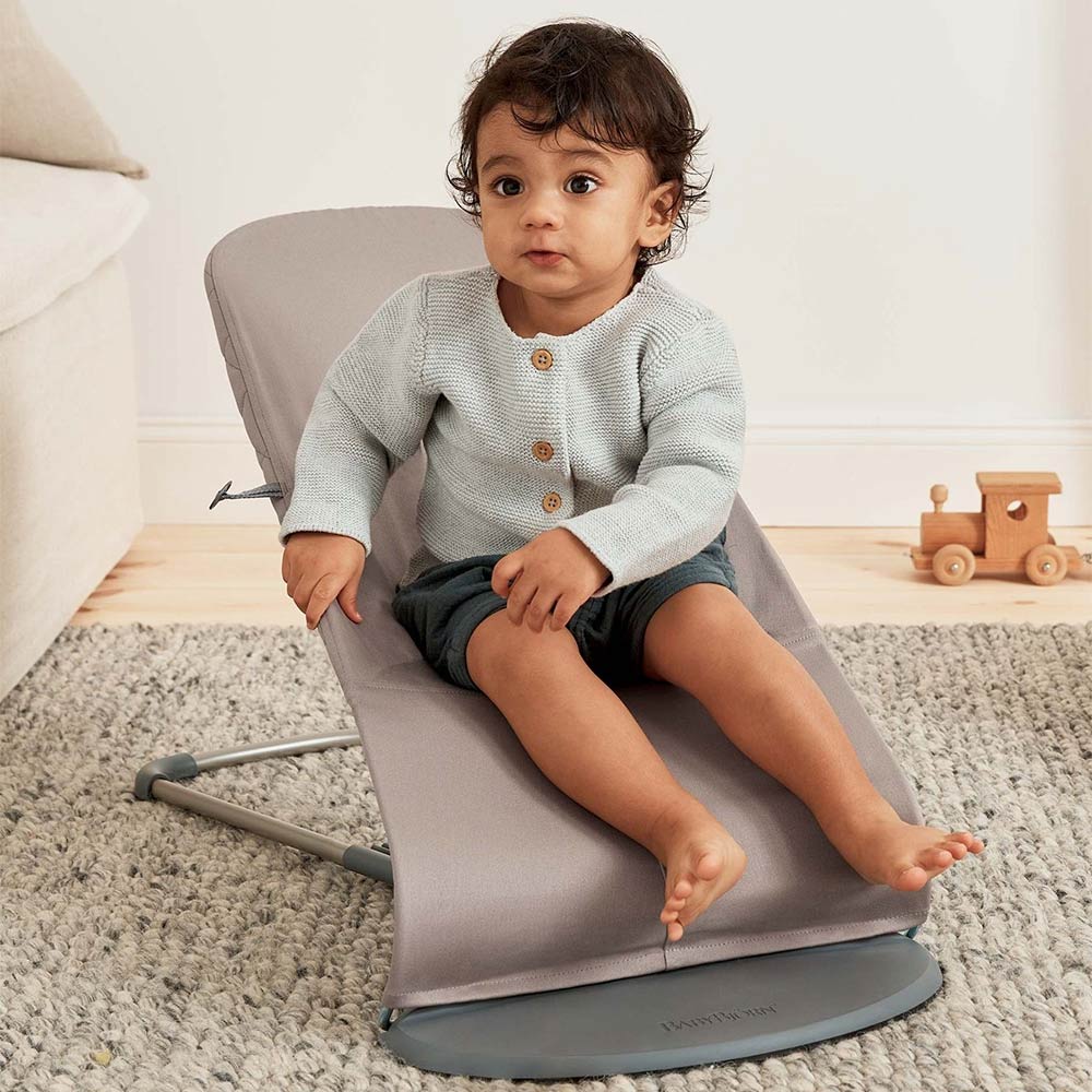 BabyBjorn Baby Bouncer Bliss Woven (0-24m) - Sand Gray